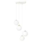 Emibig Pendelleuchte Royal Stahl Weiß | Geeignet für 4x E14 - Max 10W