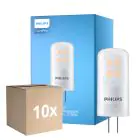Mehrfachpackung 10x Philips CorePro LED Kapsel G4 Matt 2.1W 210lm - 827 Extra Warmweiß | Dimmbar - Ersatz Für 20W
